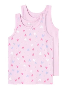 Name it Mädchen Unterhemden 2er Pack Gr. 86-110 NMFTANK TOP 2P PINK HEARTS - Bild 1 von 6