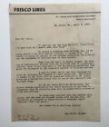 Vintage Frisco Lines Letterhead Stationary Letter Tls 1937 Railroad Railway Rr