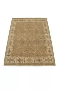 Tappeto Neutro Orientale Turco 7' 10" x 10' Beige Annodato a Mano Area - Foto 1 di 6