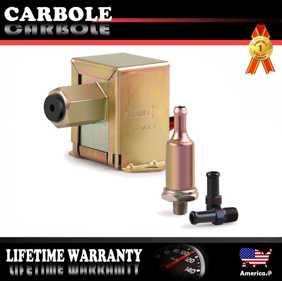 Bomba de combustible eléctrica universal 12V Upgrate (2,5-4 PSI) baja presión gasolina diésel Foto 1 de 4