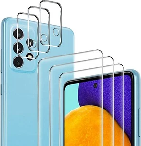 3X Schutzglas ( Display + Kamera ) für Samsung Galaxy A52 Schutz Panzerfolie 9H - Picture 1 of 9