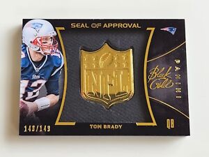 Tom Brady 148/149 Seal of Approval 2014-15 Panini Black Gold Patriots