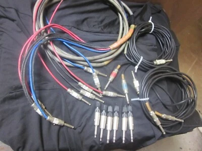 3 CHANNEL 15FT TRS 1/4"to (6) 1/4"TIP & RING snake Cable &(2) 1/4" to TRS Cables - Image 1 of 4