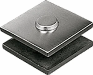 CRL Brushed Stainless Steel 2 in x 2 in Square Mall Front Glass Clamp - Picture 1 of 1