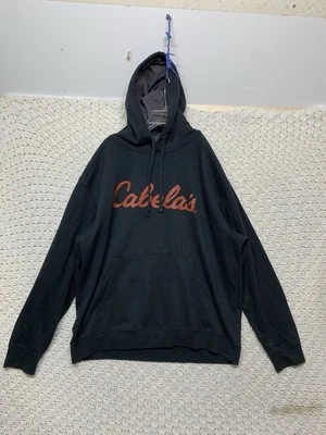 Cabelas Hoodie Mens XL Black Sweatshirt Pullover Cabela's Hunting Logo Outdoor - Image 1 of 4