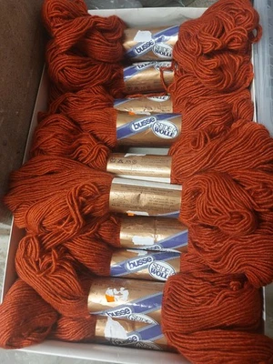 500g / 10x Seide & Wolle Busse Wolle karminrot selten - Bild 1 von 2