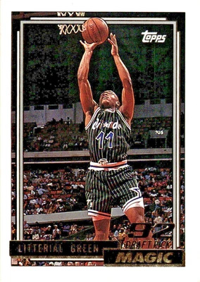 1992-93 Topps - Litterial Green #299 (RC) Gold  - Image 1 of 2