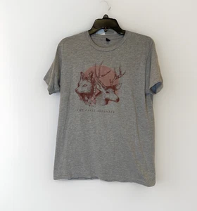 Camisa THE EARLY NOVEMBER Gris L Animales Propietario Original De Colección - Imagen 1 de 7