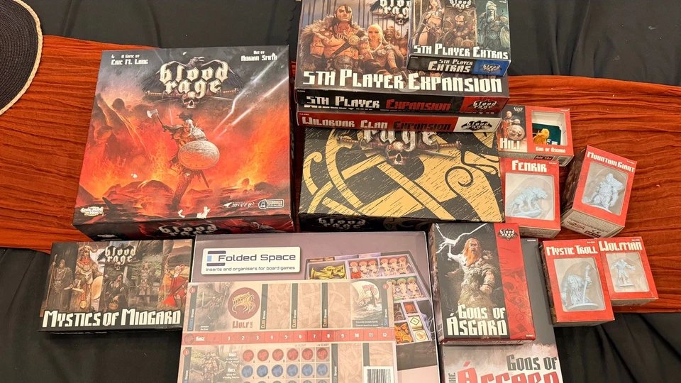 Blood Rage Board Game with Expansions Kickstarter Exclusive HUGE Lot - Image 1 of 1