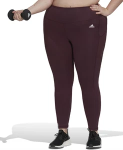 Adidas Damen Plus 3X Zirkeltraining 7/8 Länge Knöchel Leggings Shadow Maroon - Bild 1 von 6