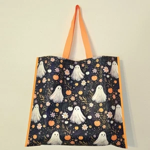 Bolso de Mano Fantasmas Calabazas Flores Otoño Otoño Compras Artículos para el Hogar Nuevo - Imagen 1 de 3