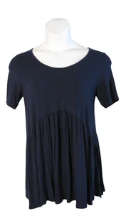 Agnes & Dora S Navy Blue Super Soft Knit Shirt Top Stretch - Picture 1 of 3