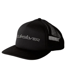 QUIKSILVER MENS TRUCKER CAP.NEW OMNI BLACK FOAM MESH SNAPBACK BASEBALL HAT W25 - Picture 1 of 7