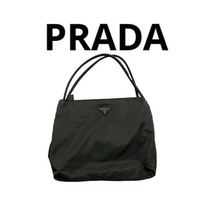 PRADA Authentic Nylon Tote Shoulder Bag Green Women Accessory made in Italy - Picture 1 of 13