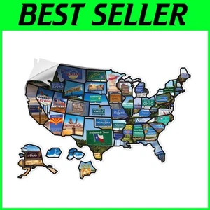 Fade-Resistant 50 States RV Map Sticker - Perfect for Adventure Lovers - Foto 1 di 11