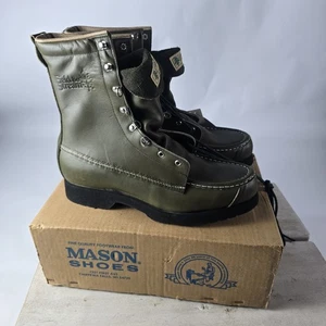 Stivali da caccia uomo vintage USA anni 70 RUSSETT Mason Field & Stream mocassino taglia 10 D - Foto 1 di 15