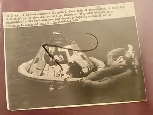 SPACE PHOTO MEXICO PRESS APOLLO NASA RARE BACK STAMP 1969 Apollo 9 - Picture 1 of 5