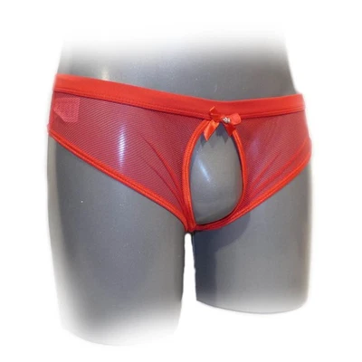 Red Netted Open Back Hipster Panty (XL) - Bild 1 von 4