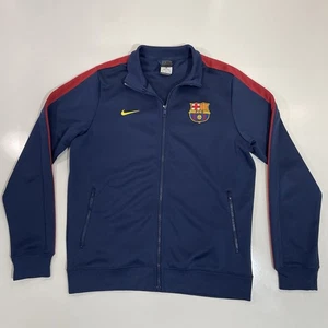 FC Barcelona BARCA Nike Track Jacket Full Zip Sweatshirt Soccer Blue Men’s XL - Picture 1 of 8
