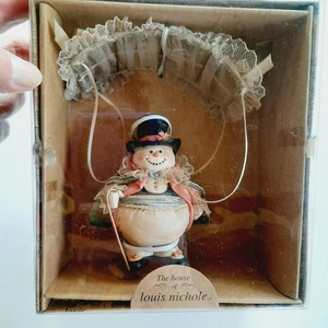 Vintage 1999 Kurt S Adler The House of Louis Nichole Schneemann Weihnachtsschmuck - Bild 1 von 7