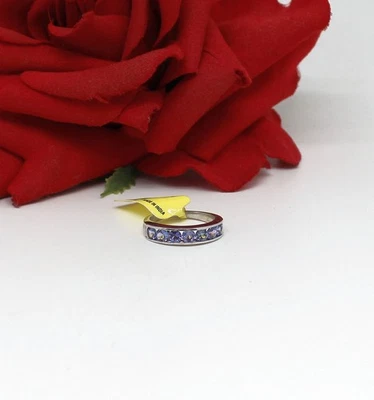 Anillo de plata esterlina nuevo con etiquetas tanzanita 3,2 g talla 7 rescate de gatos Foto 1 de 2