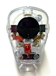 Conector angular + interruptor + luz AWA enchufe Schuko transparente calidad UE - Imagen 1 de 3