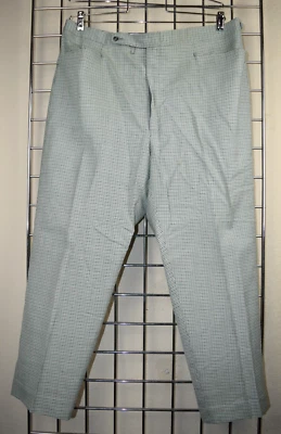 Vintage Levi's Pants Mr Levi's 38" x 25" 70s Blue Black Gingham Pant Flat Front - Image 1 of 4