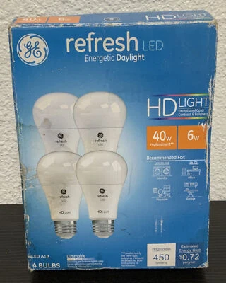 🍒 Refresh LED Bulb, 450+800LUMENS (4 Bulbs Total) Distressed Box - Image 1 of 3