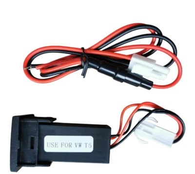 USB Ladegerät passend für VW T5 12V Auto Doppel Buchse Licht Einbau-Steckdose DE - Bild 1 von 4