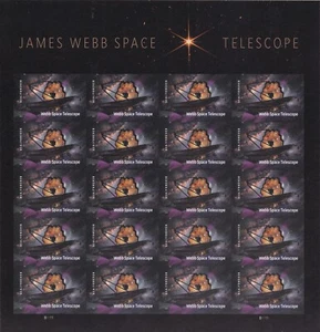 US 5720a James Webb Space Telescope imperf NDC sheet 20 MNH 2022 - Picture 1 of 1