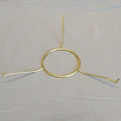 10" BRASS TRIPOD for ALADDIN OIL LAMPS w 3-1/8" GALLERY #795