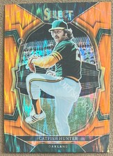 Catfish Hunter 2023 Panini Select Orange Shock Prizm #2 Parallel Oakland A's MLB