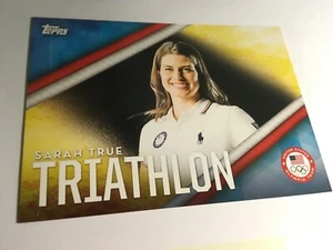 Topps Olympic Jumbo 2016 5x7 Sarah True Triathlon OD7 #'d 02/49 - Imagen 1 de 1
