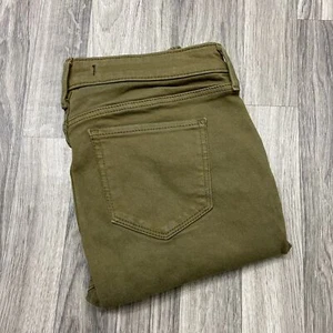 ABERCROMBIE & FITCH Super Skinny Low Rise Green Denim Jeans Women's W 24 L 29 R - Picture 1 of 13