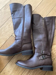 NUEVO CON ETIQUETAS G By Guess Mujer Marrón Ridding Botas Correa al Tobillo Talla 7M - Imagen 1 de 9