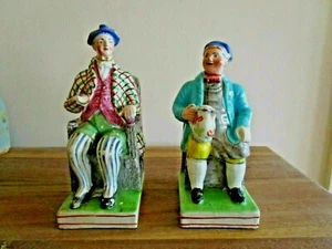 STAFFORDSHIRE PEARLWARE C1820 OBADIAH SHERRATT - TAM O SHANTER & SOUTER JOHNNY - Picture 1 of 12