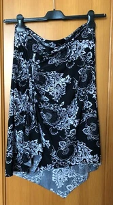 Tangorock Rock Jersey Stretch Tanzrock Tangomode schwarz/weiß Gr. 38/40 - Bild 1 von 15