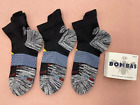 3 Pairs Bombas Women's Running Quarter socks Size Medium 8-10.5 Multicolour