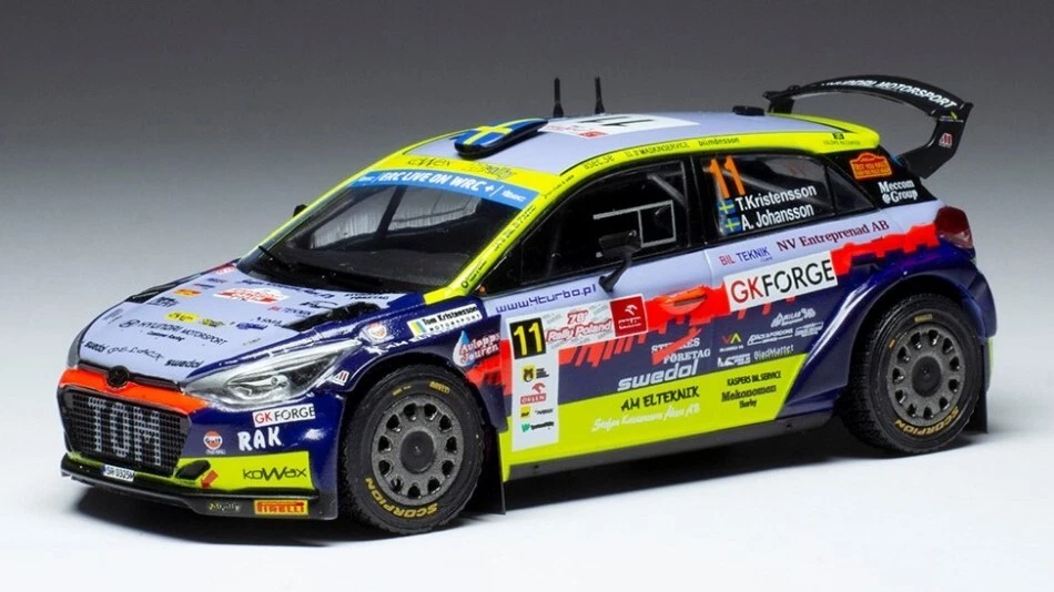 Modellino auto scala 1:43 Ixo HYUNDAI i20 R5 RALLY POLEN 2022 modellismo statico - Immagine 1 di 1