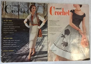 Lot of 2 VTG 1950’s Smart Crochet Magazine 4th Edition & 7th Edition Fashion Ads - Picture 1 of 15