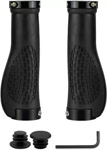 Bike Handlebar Grips,Ergonomic Design,Aluminum Double Lock-on,Mountain Bike Grip - Picture 1 of 6