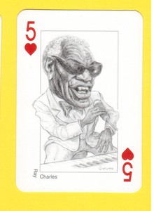 Ray Charles Piano Jazz Blues Music Spanish Playing Card