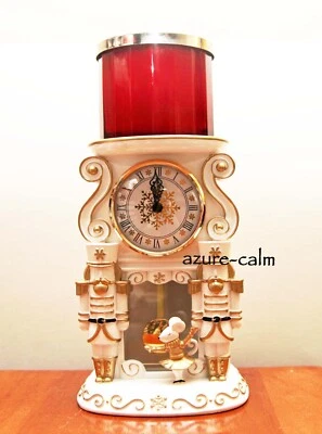 Bath Body Works NUTCRACKER Christmas Clock Mouse 3-wick Candle Pedestal - Image 1 of 3