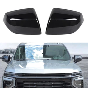 Black Side Mirror Cover Cap For Chevy Suburban Tahoe GMC Yukon 2021+ Accessories - Bild 1 von 11