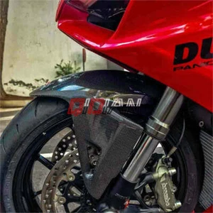 Carbon Fiber Motorcycle Front Fender Mudguard For Panigale V4 V4S/R V2 2018-2024 - Picture 1 of 8