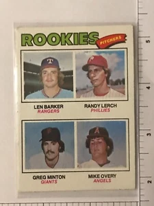 1977 Topps Rookies Len Barker Rookie Card #489 Texas Rangers - Picture 1 of 2