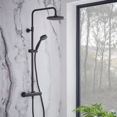 Tavistock Merit Shower Matt Black Exposed Thermostatic Dual Function Bar Valve - Image 1 of 4
