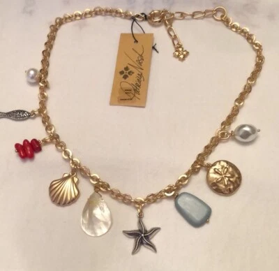 Collar Patricia Nash Egipcio Oro y Plata Acabado Buey Costa Dije Nuevo con Etiquetas Foto 1 de 4