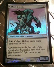 MTG Magic the Gathering 1x Foil ***Cobalt Golem*** 2003 MTG Mirrodin Foil