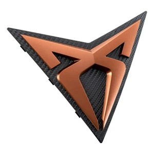 Cupra Logo Formentor KM Emblem Kühlergrill Zeichen Vorne Kupfer Carbon-Optik - Picture 1 of 2